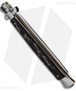 Alternative view of SKM 13" Italian Stiletto Automatic Knife Sim Horn (5.7" Satin Flat)