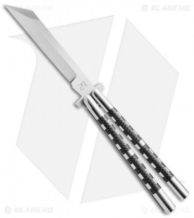 29 Knives Chris Olofson 5" Tanto + Reverse Tanto Balisong Set Carbon Fiber - Image 3