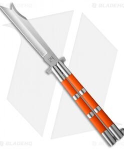 29 Knives Chris Olofson Custom 5" Kampilan Butterfly Knife Orange G-10