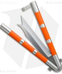 Alternative view of 29 Knives Chris Olofson Custom 5" Kampilan Butterfly Knife Orange G-10