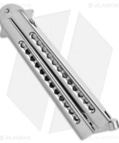 Alternative view of 29 Knives Chris Olofson 3.75" Flat Clip Bowie Fluted Skeleton Butterfly Knife