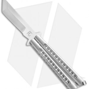 29 Knives Chris Olofson 3.75" Tanto Fluted Skeleton Butterfly Knife