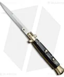 AGA Campolin 10" Italian Stiletto Picklock Auto Brass/Brazil Horn (4.5" Bayonet)