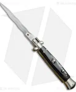 AGA Campolin 10" Italian Stiletto Picklock Automatic Brazil Horn (4.5" Kris)