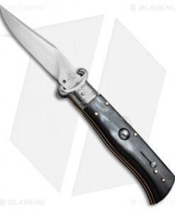 AGA Campolin 7.5" Calibro Automatic Knife Brazilian Horn (3.4" Satin)