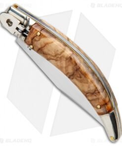 Alternative view of AGA Campolin Diana Lever Lock Automatic Knife Olive Wood (3.75" Satin)