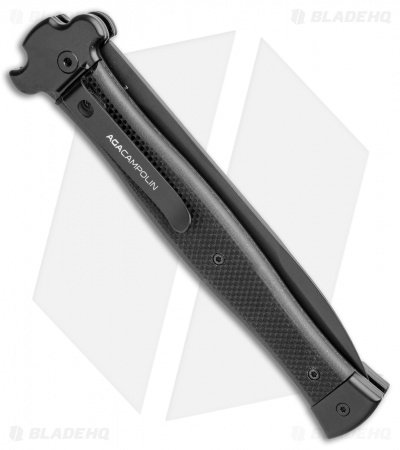 AGA Campolin Zero+ Italian Leverlock Automatic Knife Black G-10 (4.5"Blk Bayo) - Image 3