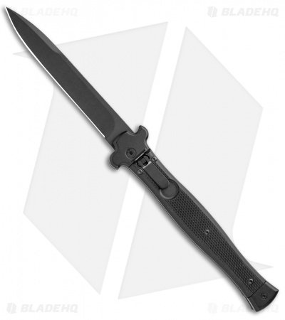 AGA Campolin Zero+ Italian Leverlock Automatic Knife Black G-10 (4.5"Blk Bayo)