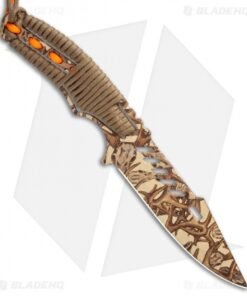 Alternative view of American Hunter Buck Blend Fixed Blade Knife Brown/Orange Paracord (5.25" Tan)