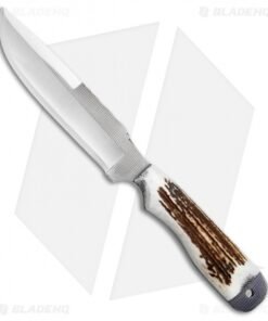 Anza Knives Dunfield Fixed Blade Knife Stag Horn (6.25" Plain)