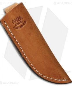 Alternative view of Anza Knives WK-1AJB Tanto Fixed Blade Knife Amber Jigged Bone (2.75" Satin)