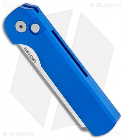 Arcform Slimfoot Automatic Knife Blue Aluminum (3.1" Acidwash) - Image 2
