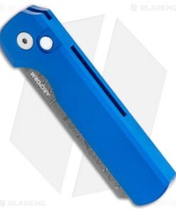Alternative view of Arcform Slimfoot Automatic Knife Blue Aluminum (3.1" Damscus)