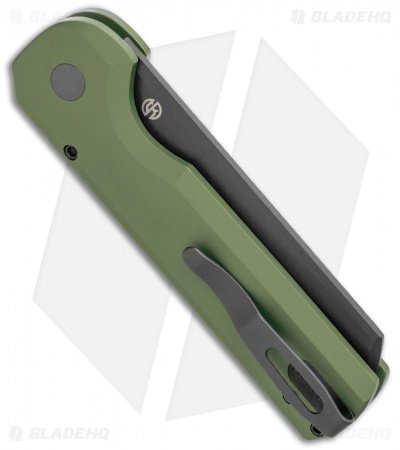 Arcform Slimfoot Automatic Knife Green Aluminum (3.1" Black) - Image 3