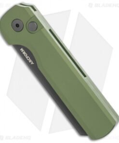 Alternative view of Arcform Slimfoot Automatic Knife Green Aluminum (3.1" Black)