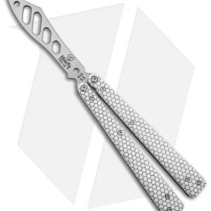 BB Barfly Pro V3 Laser Etched Edition Butterfly Knife White