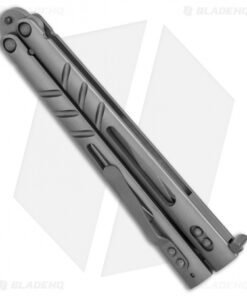 Alternative view of BRS ALT Alpha Beast Infinity Balisong Butterfly Knife Titanium (4.5" Stonewash)