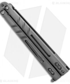 Alternative view of BRS Alpha Beast Infinity Balisong Butterfly Knife Titanium (4.5" Stonewash)