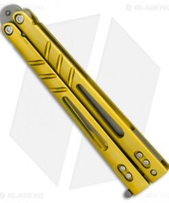 Alternative view of BRS Alpha Beast Infinity Balisong Butterfly Knife Titanium Gold (4.5" SW)