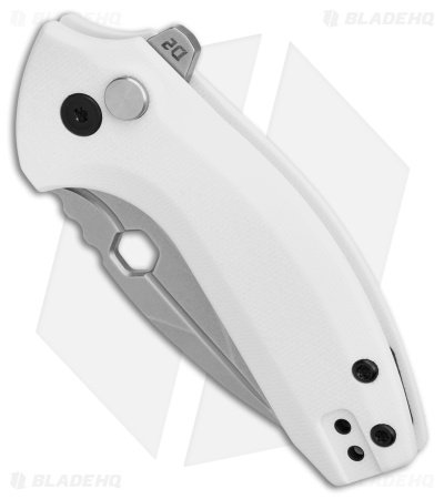 BRS E-Volve Apache Button Lock Flipper Knife Exclusive White G-10 (2.5" SW) - Image 2