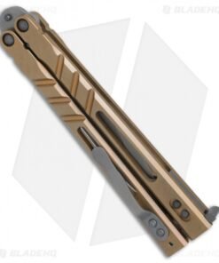 Alternative view of BRS Premium ALT Alpha Beast Balisong Butterfly Knife Bronze Ti (4.5" Stonewash)