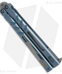 Alternative view of BRS Premium ALT Alpha Beast Balisong Butterfly Knife Blue Ti (4.5" Stonewash)