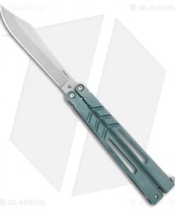 BRS Premium Channel Alpha Beast Balisong Butterfly Knife Blue Ti (4.5") CHAB