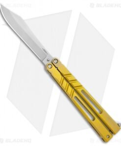 BRS Premium Channel Alpha Beast Balisong Butterfly Knife Gold Ti (4.5") CHAB