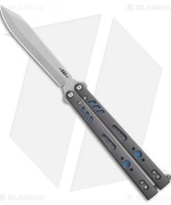 BRS Premium Replicant ALT Bali Butterfly Knife Gray G-10/Blue Ti (4.5" SW)