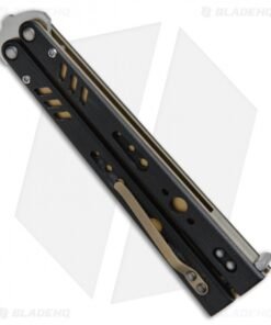 Alternative view of BRS Premium Replicant ALT Balisong Butterfly Knife Black G-10/Gold Ti (4.5" SW)