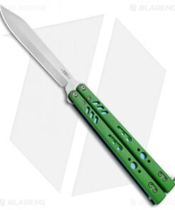 BRS Premium Replicant ALT Balisong Butterfly Knife Green G-10/Blue Ti (4.5" SW)