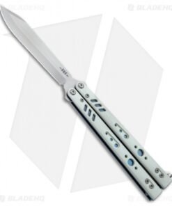 BRS Premium Replicant ALT Bali Butterfly Knife White G-10/Blue Ti (4.5" SW)