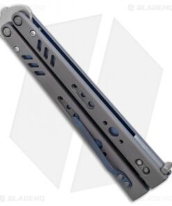 Alternative view of BRS Premium Replicant Balisong Butterfly Knife Gray G-10/Blue Ti (4.5" SW)