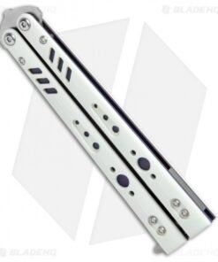 Alternative view of BRS Premium Replicant Balisong Butterfly Knife White G-10/Purple Ti (4.5" SW)