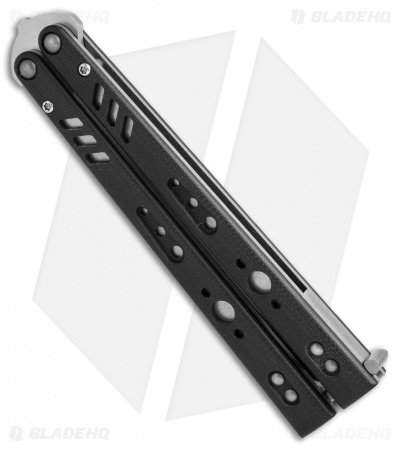 BRS Replicant ALT Blade Balisong Butterfly Knife Black G-10 (4.5" Stonewash) - Image 3