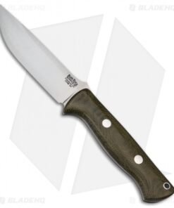 Bark River Bravo 1 LT Ramped Fixed Blade Knife Green Micarta (4.25" CPM-3V)