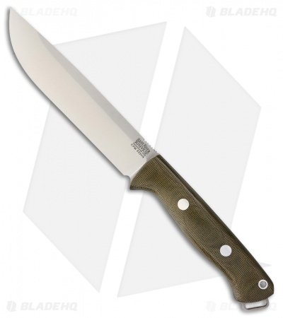 Bark River Knives Bravo 1.5 Field Knife Green Canvas Micarta (5.75" S35VN)