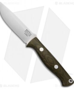 Bark River Bravo EDC Fixed Blade Knife Green Canvas Micarta (3.25" Elmax Satin)