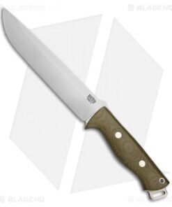 Bark River Bravo II 3V Fixed Blade Knife Green Canvas Micarta (7.00" CPM-3V)