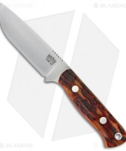 Bark River Bravo Necker II Fixed Blade Knife Red Stag (3.50" Satin)