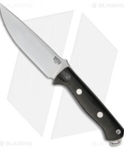 Bark River Bravo Vortex Fixed Blade Knife Black Canvas Micarta (5.5" A-2)