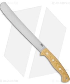 Bark River Knives Golok Fixed Blade Knife Yellow Canvas Micarta (11.25" Satin)