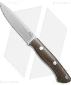 Bark River Knives Aurora Bushcraft Knife Green Canvas Micarta (4.5" Satin)