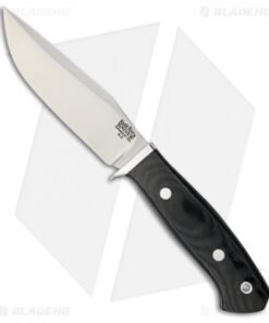 Bark River Matterhorn Fixed Blade Knife Black Canvas Micarta (4.5" Satin)