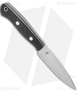 Alternative view of Bark River Mini Aurora Fixed Blade Knife Black Canvas Micarta (3.67" Satin)