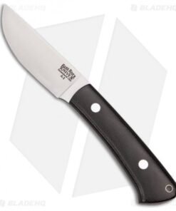 Bark River Woodland Fixed Blade Knife Black Canvas Micarta (3.125" Satin)
