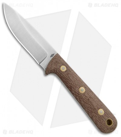 Battle Horse Knives Woodsman Pro Fixed Blade Natural Micarta (3.8" Satin) BHK
