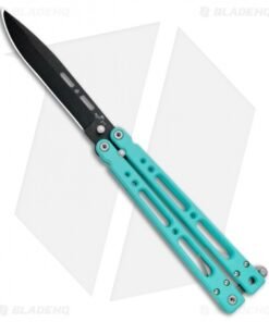 Alternative view of Bear OPS Bear Song IV Butterfly Knife Teal Al (4.38" Black) B-400-AlCP-B+TR