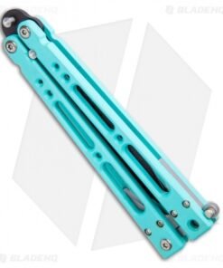 Alternative view of Bear OPS Bear Song IV Butterfly Knife Teal Al (4.38" Black) B-400-AlCP-B
