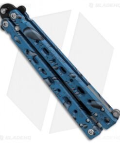 Alternative view of Bear OPS Bear Song V Butterfly Knife Blue Raindrop (4.38" Black) B-500-AIDB-B